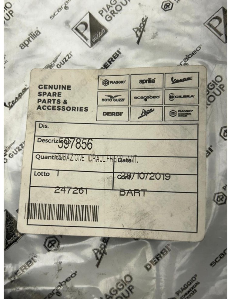 Durite de frein avant NEUVE PIAGGIO VESPA GTS 125 2007 - 2017