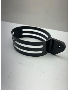 Support échappement LeoVince carbon Ovale