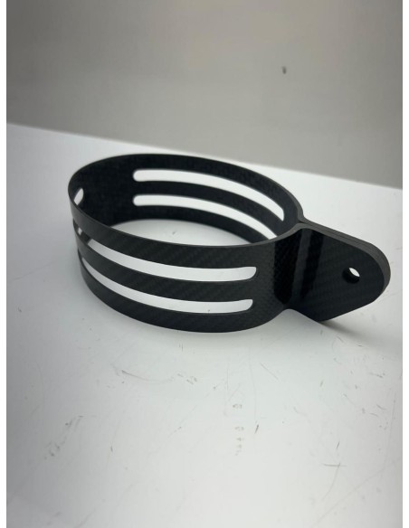 Support échappement LeoVince carbon Ovale