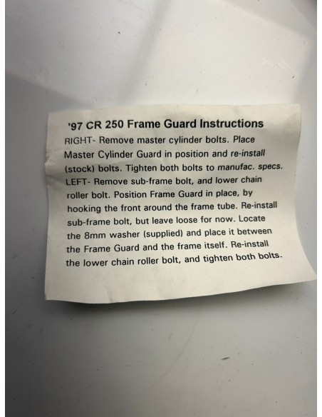 Protection de cadre HONDA 250 CR 1997