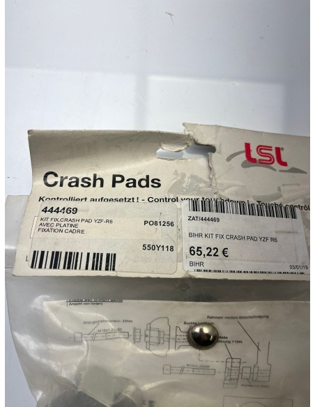 Kit de fixation crash pads YAMAHA R6 2008 - 2017