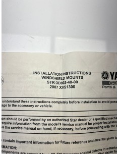 Kit de fixation de bulle YAMAHA XVS 1300 2007 2