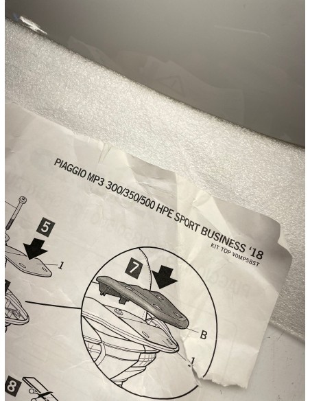 Carénage/couvercle de top case blanc PIAGGIO MP3 2011 / 2018