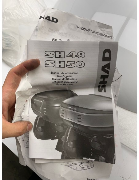 Carénage/couvercle de top case blanc PIAGGIO MP3 2011 / 2018