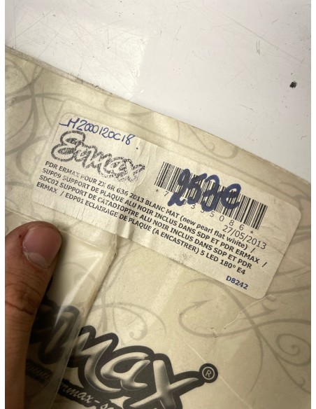 Support de plaque ERMAX KAWASAKI ZX6R 2013 / 2015 350230351