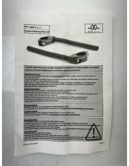 Guidon bracelets racing GP -LIGHT YAMAHA R3 2019 - 2025