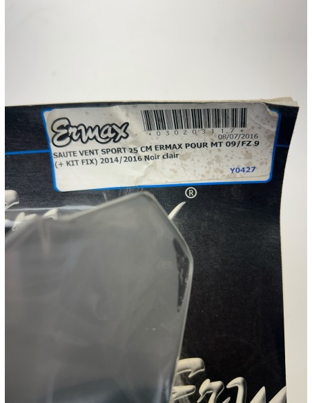 Bulle fumée sport Ermax YAMAHA MT 09 2014 - 2016 | Occasion - RALY