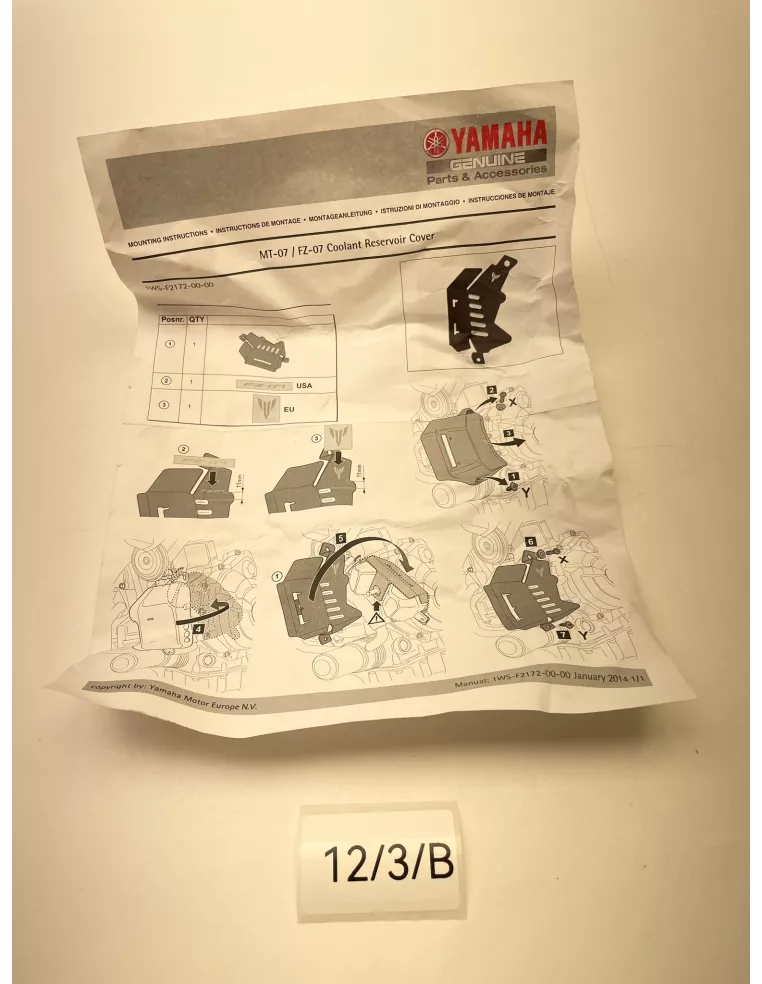 Cache de réservoir de liquide de refroidissement origine YAMAHA MT 07 2014 - 2017