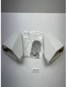 Ecopes de radiateur blanches en fibre avec grilles KAWASAKI Z750 2007 - 2012