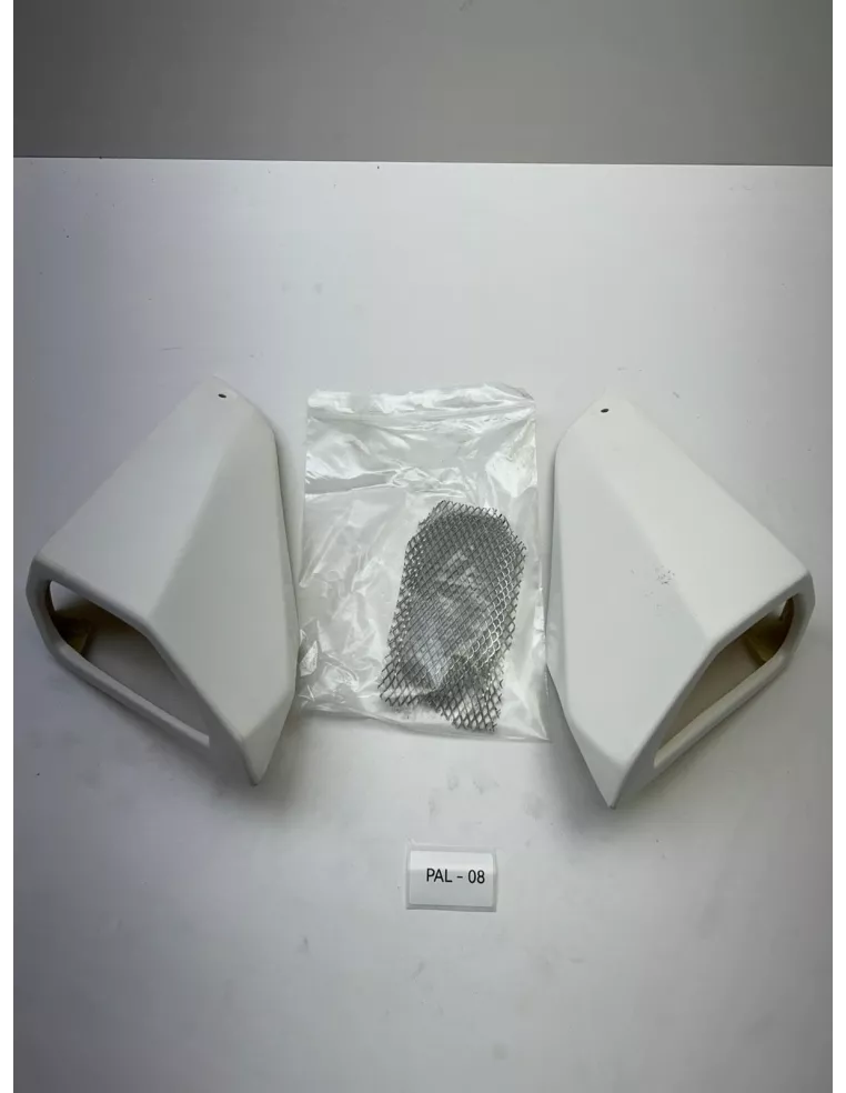 Ecopes de radiateur blanches en fibre avec grilles KAWASAKI Z750 2007 - 2012