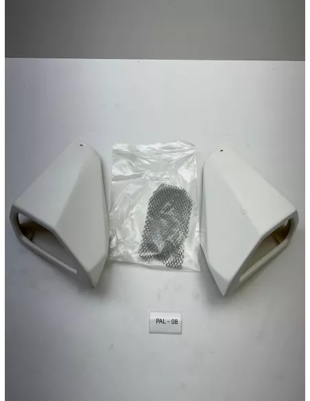 Ecopes de radiateur blanches en fibre avec grilles KAWASAKI Z750 2007 - 2012