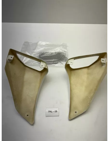 Ecopes de radiateur blanches en fibre avec grilles KAWASAKI Z750 2007 - 2012