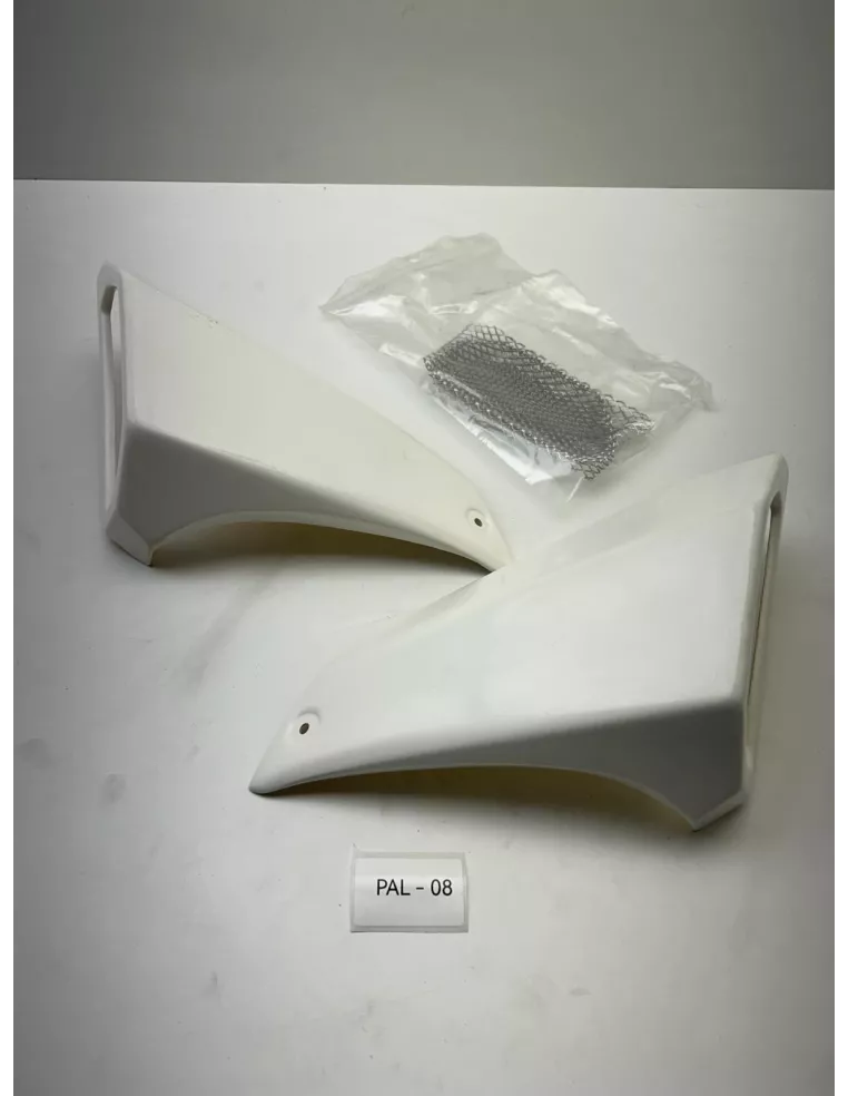 Ecopes de radiateur blanches en fibre avec grilles KAWASAKI Z750 2007 - 2012