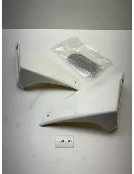 Ecopes de radiateur blanches en fibre avec grilles KAWASAKI Z750 2007 - 2012