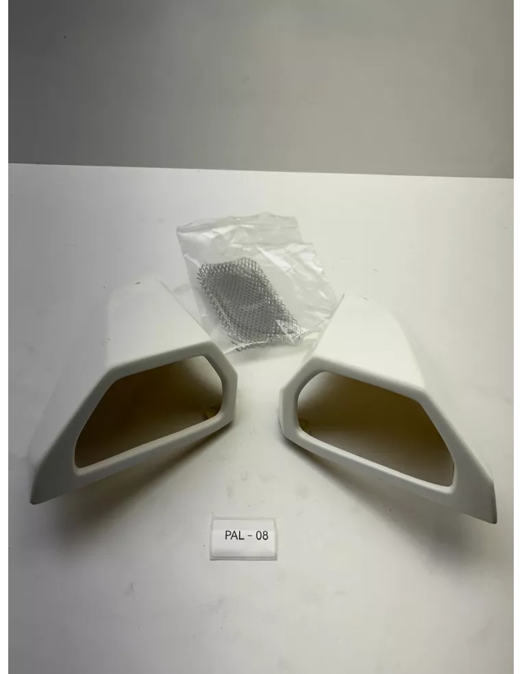 Ecopes de radiateur blanches en fibre avec grilles KAWASAKI Z750 2007 - 2012