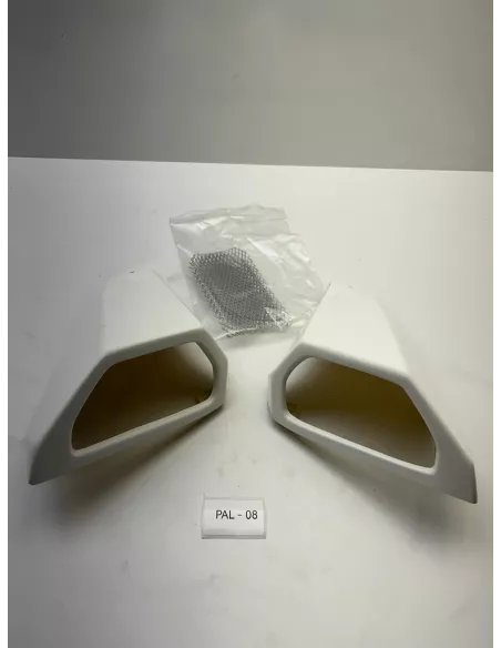Ecopes de radiateur blanches en fibre avec grilles KAWASAKI Z750 2007 - 2012