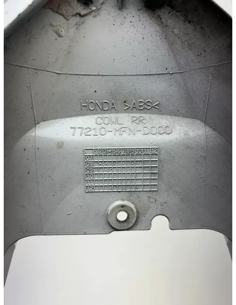 Coque arrière blanche origine HONDA CB 1000 R 2008 - 2017 – 77210-MFN-D000